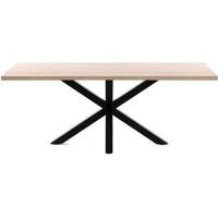 Kave Home Eettafel 'Argo' Zwart/Eiken, 180 x 100cm - thumbnail