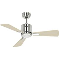 CasaFan ECO NEO III 92 BN-AH/BU WiFi Flügel Ahorn/Buche Plafondventilator 12 W (Ø x h) 92 cm x 360 mm Chroom (geborsteld) Met afstandsbediening, Timer, Met - thumbnail