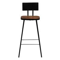 Barstoelen massief gerecycled hout donkerbruin 2 st - thumbnail