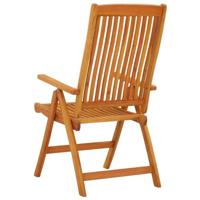 Tuinstoelen 2 st inklapbaar massief eucalyptushout - thumbnail