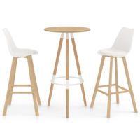 vidaXL 3-delige Barset wit - thumbnail