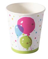 Duni Papieren Bekers Splash Balloons 20 cl 10 Stuks - thumbnail