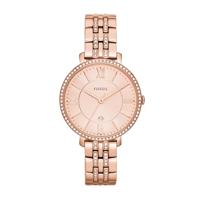 Fossil Dames Jacqueline Three-Hand Day-Date Rosegoudkleurig roestvrijstalen horloge ES3546 - thumbnail