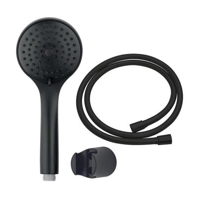 Nemo Spring Nero handdoucheset met ronde handdouche doucheslang en handdouchehouder zwart mat sw369969/sw404914/sw404917/