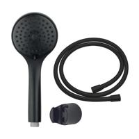 Nemo Spring Nero handdoucheset met ronde handdouche doucheslang en handdouchehouder zwart mat sw369969/sw404914/sw404917/ - thumbnail