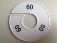 Maatring 11 cm wit/zwart 60 - thumbnail