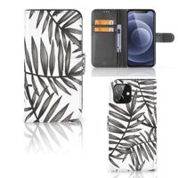iPhone 12 | 12 Pro (6.1") Hoesje Leaves Grey - thumbnail