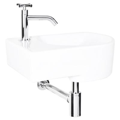 Fonteinset Differnz Appollo Links 14x27x41 cm Keramiek Wit (inclusief kraan sifon en afvoer)