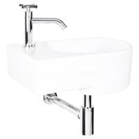 Fonteinset Differnz Appollo Links 14x27x41 cm Keramiek Wit (inclusief kraan sifon en afvoer) - thumbnail