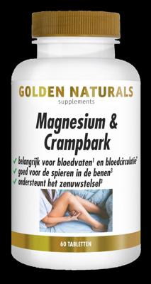 Golden Naturals Magnesium & crampbark 60 Tabletten Golden Naturals Magnesium & crampbark 60 Tabletten