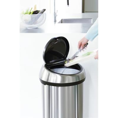 Brabantia touch bin afvalemmer 60 liter matt steel fingerprint proof