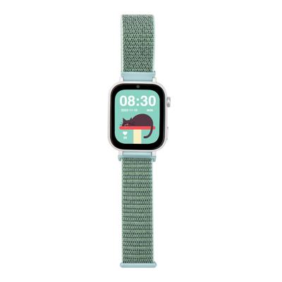 DCU TECNOLOGIC Smartwatch voor kinderen met Android-systeem – Whatsapp – GPS-lokalisatie – videogesprekken – SOS-knop – kinderbeveiliging – kleur: groen, Normaal