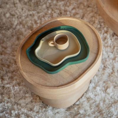 Zuiver Dienblad 'Revolt' Set van 2 stuks, kleur Groen/Ivory Zuiver Dienblad 'Revolt' Set van 2 stuks, kleur Groen/Ivory