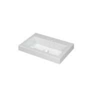 INK Dock Wastafel Polystone met 1 Kraangat - 600x400x60 mm - Glans Wit - thumbnail