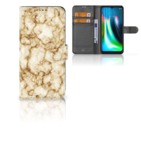 Motorola Moto G9 Play | E7 Plus | Bookcase | Marmer Goud - thumbnail