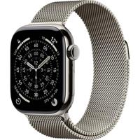 Apple Watch Series 11 GPS + Cellular - 42 mm - Natuurlijke titanium kast - Natuurlijke Milanese band - thumbnail