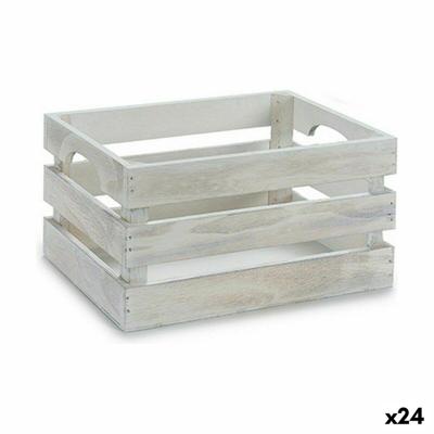 Decoratieve Doos Gift Decor Wit Populier Populierenhout (24 Stuks)
