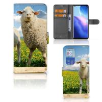 OPPO Find X3 Neo 5G | Telefoonhoesje | Met pasjeshouder | Schaap en Lammetje - thumbnail