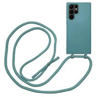 Høyde - Samsung Galaxy S22 Ultra - Telefoonhoes met koord - Donkergroen - thumbnail