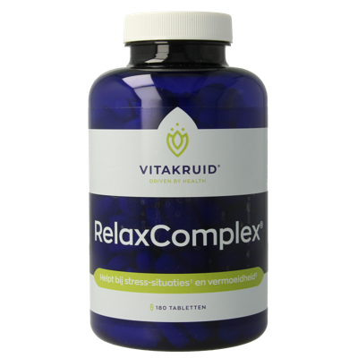 Vitakruid RelaxComplex oa Magnesium Tauraat & Vitamine D3 180 Tabletten