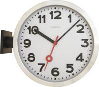 NeXtime NE-3217 Wandklok Dia. 38 Cm, Aluminium/glas, Wit - thumbnail