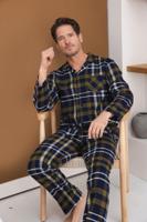 Heren doorknooppyjama flanel Pastunette - thumbnail