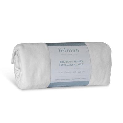 Budget-Bed.nl - Felman Hoeslaken Enkel Jersey - Wit - 140/160 x 200/220 Budget-Bed.nl - Felman Hoeslaken Enkel Jersey - Wit - 140/160 x 200/220