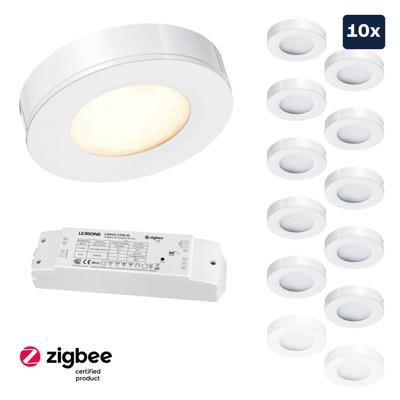 Set LED-opbouwspot Zigbee Adria wit 3W dimbaar