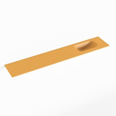 MONDIAZ EDEN Ocher solid surface inleg wastafel voor toiletmeubel 120cm. Positie wasbak rechts MONDIAZ EDEN Ocher solid surface inleg wastafel voor toiletmeubel 120cm. Positie wasbak rechts