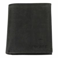 Leren Portemonnee met Klep Large (Zwart) - thumbnail