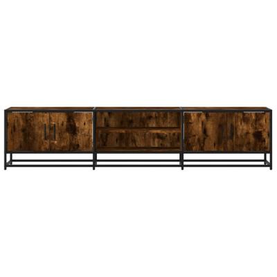 Tv-meubel 180x35x41 cm bewerkt hout gerookt eikenkleurig - thumbnail