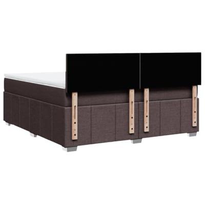 Boxspring met matras stof donkerbruin 180x200 cm
