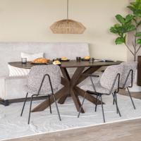 Eleonora Eettafel 'Nikki' Mangohout, 200 x 100cm, kleur Bruin - thumbnail