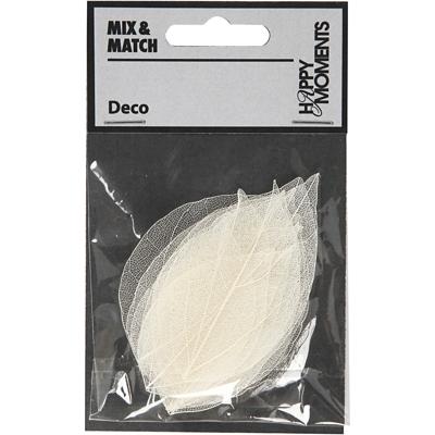 Creativ Company Skeleton leaves , l: 6-8 cm, wit, 20 stuk/ 1 doos Creativ Company Skeleton leaves , l: 6-8 cm, wit, 20 stuk/ 1 doos