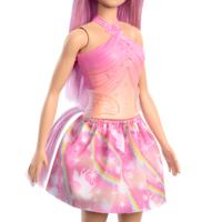 Mattel Dreamtopia - Eenhoornpop met roze haar en kleurrijke outfit - thumbnail