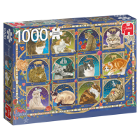 Jumbo puzzel horoscoop - katten 1000pcs - thumbnail