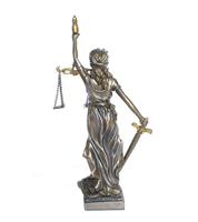 Beeld Godin Vrouwe Justitia (20 cm) - thumbnail