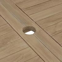 Tuintafel inklapbaar 120x70x75 cm massief teakhout grijs - thumbnail