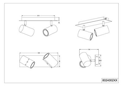 Trio Dubbele opbouwspotMarley - 802400204