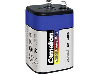 Camelion 10100125 Super Heavy Duty batterij (4R25, 6 volt blok, 7 Ah, SP1, geschikt voor bouwplaatslamp), groen
