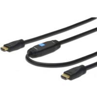 Digitus AK-330118-200-S HDMI-kabel HDMI Aansluitkabel HDMI-A-stekker, HDMI-A-stekker 20.00 m Zwart Audio Return Channel (ARC), Vergulde steekcontacten - thumbnail