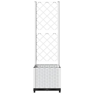 VidaXL Plantenbak met latwerk 40x40x136 cm polypropeen