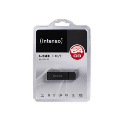 Intenso Alu Line 64GB (USB 2.0) USB-sticks Grijs Intenso Alu Line 64GB (USB 2.0) USB-sticks Grijs