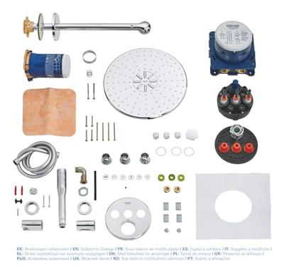 Grohe Grohtherm SmartControl doucheset rond met SmartBox hoofddouche, handdouche chroom en thermostaatkraan - thumbnail