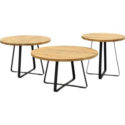 Bijzettafelset van 3 Santiago Ø70, 60 en 50 cm Bijzettafelset van 3 Santiago Ø70, 60 en 50 cm