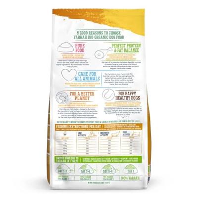 Hondenvoer voor volwassen honden met biologische kip 2 kg Yarrah