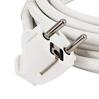 Verlengsnoer wit 5 meter 2 stopcontacten haakse stekker kinderveilig 3x1.5mm² - thumbnail