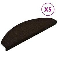 VidaXL Trapmatten zelfklevend 5 stuks 65x21x4 cm donkerbruin halfrond groot - thumbnail