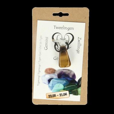 Steengoed Sterrenbeeldsteen hanger tweelingen 1 Stuks