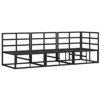 Buitenmeubelsets met kussen met kussen 3 pcs Zwart en Anthraciet - thumbnail